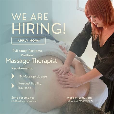 resorts hiring massage therapists.